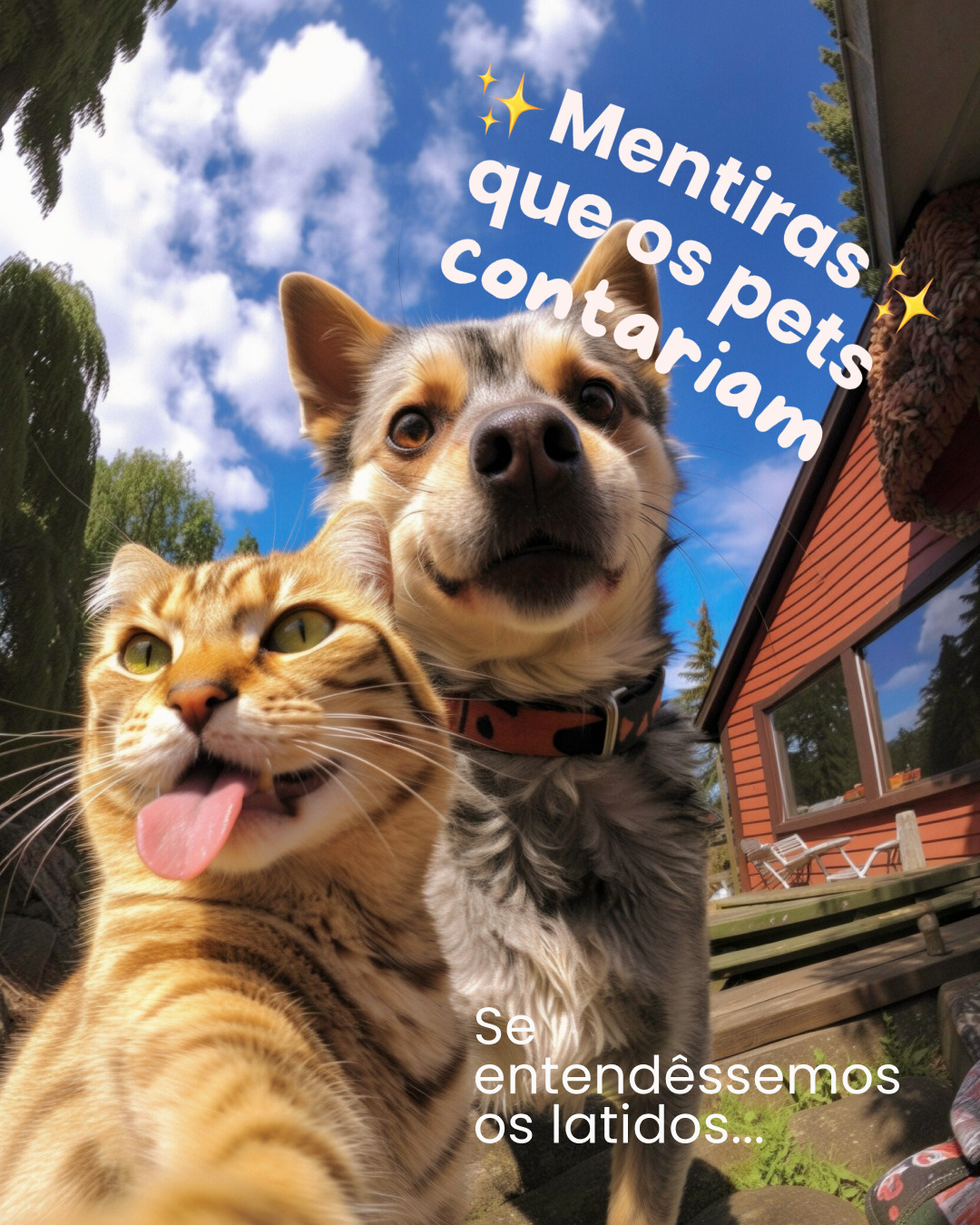 O pet pode até não falar, mas o tutor sempre sabe o que ele diria se pudesse soltar o verb